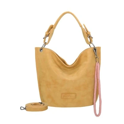 Afbeelding van Fritzi aus Preußen Schoudertas Fritzi31N Vintage Hobo Bag Honey Mustard Mosterdgeel