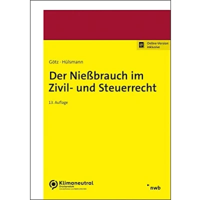 Afbeelding van Der Nießbrauch Im Zivil Und Steuerrecht