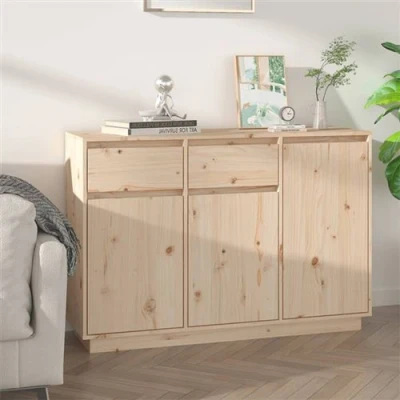 Afbeelding van Dressoir 110x34x75 cm massief grenenhout