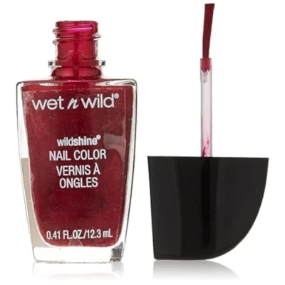 Afbeelding van Wet n Wild, Wild Shine Nail Color, Nagellak Zonder Formaldehyde, Tolueen en Ftalaten, Langhoudende Sneldrogende Formule, Burgundy Frost