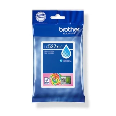 Afbeelding van Brother LC527XLC Hoog rendement cyaan origineel kussenverpakking inktcartridge voor MFC J4350DW, J4550DW