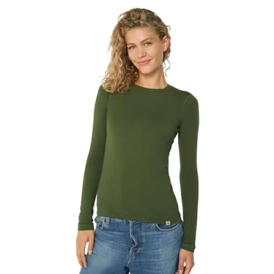 Afbeelding van Danish Endurance Merino Thermal LONG Sleeve Shirt Longsleeve, Dames, Maat: XXL, Green
