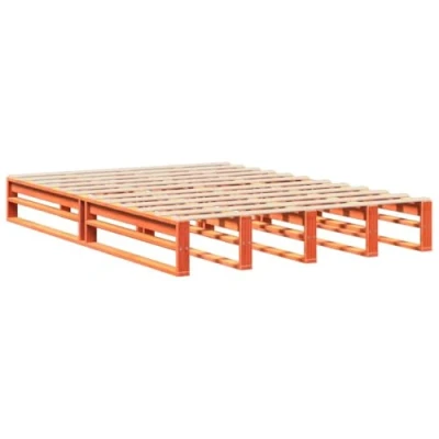 Afbeelding van Bedframe massief grenenhout wasbruin 150x200 cm