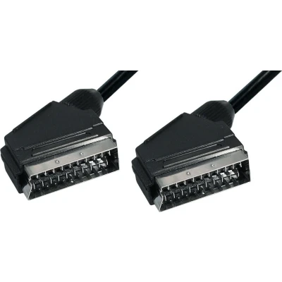 Afbeelding van 21 pins Scart kabel / zwart 2 meter