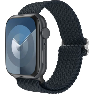 Afbeelding van imoshion Nylon geweven bandje geschikt voor Apple Watch Series 1 t/m 10 / SE Ultra (2) (44/45/46/49 mm) Donkergrijs