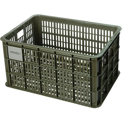 Afbeelding van Gerecyclede fietskrat Basil Crate L 40.0 liter 39 x 49 26 cm moss green