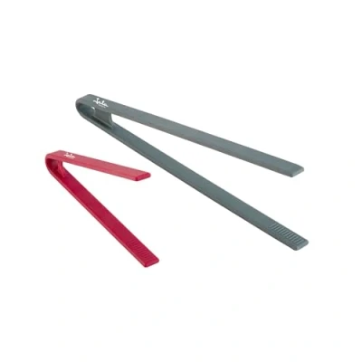 Afbeelding van JATA HOGAR HACC4522 Keukentang van siliconen, 2 stuks, hittebestendig, vaatwasmachinebestendig, gemakkelijk te reinigen, ergonomische handgreep, antislip, geschikt voor levensmiddelen
