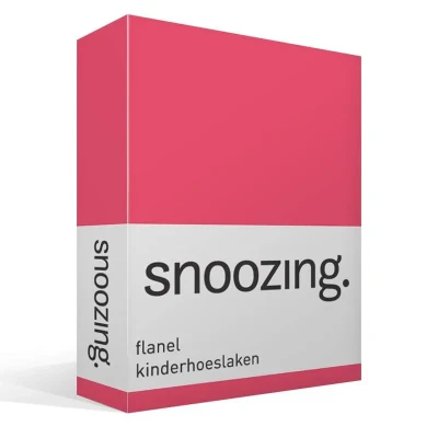 Afbeelding van Snoozing Flanel Kinderhoeslaken Ledikant 60x120 cm Fuchsia