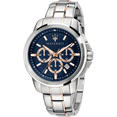 Afbeelding van Maserati Successo Chronograaf, Heren, Maat: One Size, Blau