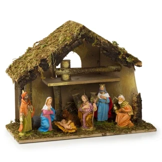 Afbeelding van Kerststal naturel l38b18h29cm multi Decoris