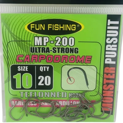 Afbeelding van Fun Fishing MP 200 Ultra Strong Carpodrome Zonder Weerhaak (20 pcs) Maat : 10