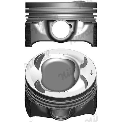 Afbeelding van NÜRAL Elastoval 87 433900 10 Zuiger 76,5 Met zuigerveerdrager VOLKSWAGEN: GOLF 5, Scirocco III, 6, SKODA: Fabia 2, AUDI: A1 Sportback