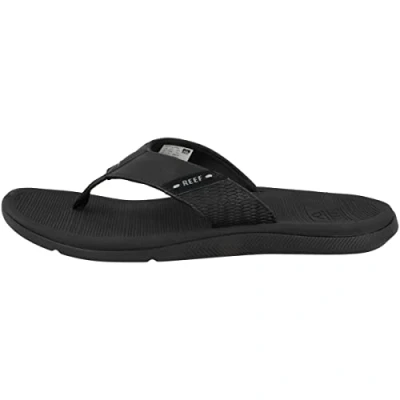 Afbeelding van Reef Santa ANA Teensandalen, Heren, Maat: 40, All black Hoogwaardig imitatieleer