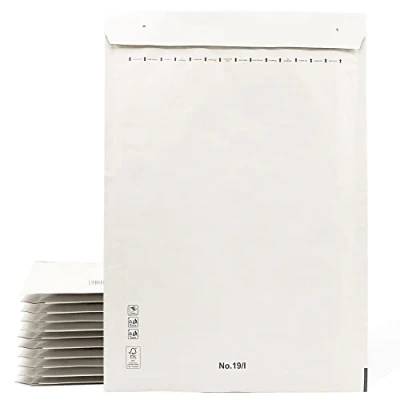 Afbeelding van Ofituria Luchtkussenenveloppen, papieren zakken met bubbels, kleur wit, enveloppen kleefkracht (50 enveloppen, 350 x 470 mm)