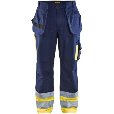 Image de BLAKLADER 15291370 pantalon de travail (8833 bleu marine et jaune) 152913708833C46