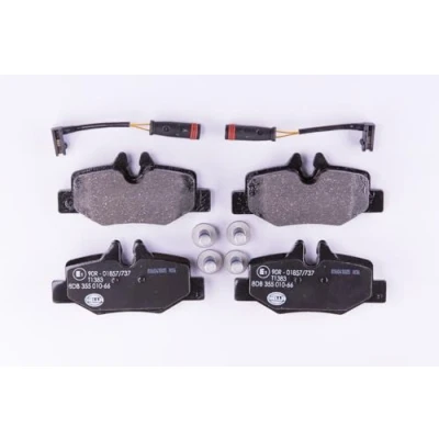 Afbeelding van HELLA 8DB 355 010 661 Remblokkenset Incl. slijtage waarschuwingscontact Met remzadelschroef toebehoren MERCEDES BENZ: Viano, Vito Mixto