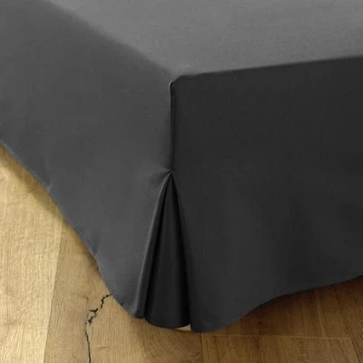 Afbeelding van Bedrok, matrasbodembeschermer, overtrek, hoes voor onderbed, matrasbodem Met 4 zijden, hoogte 30 cm Gemaakt in Europa 90 x 200 cm, grijs