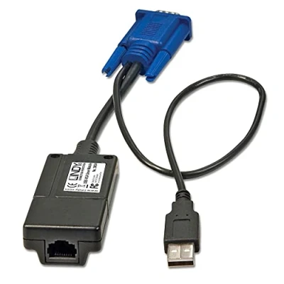 Afbeelding van Adapter USB naar VGA LINDY 39634 Zwart/Blauw