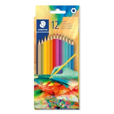 Afbeelding van Staedtler 175C12E2 2 175 stuks zeshoekige kleurpotloden van karton met 12 bijpassende trendy kleurpotloden, editie 2, versie