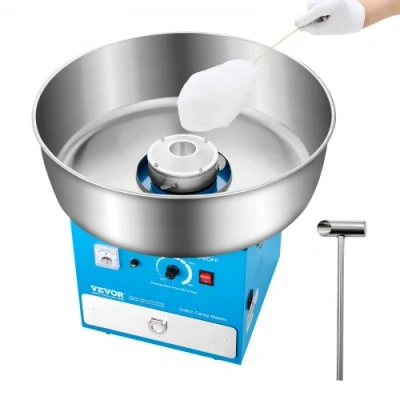 Image de VEVOR Machine à barbe papa électrique appareil sucre 1000 W pour fête bleu