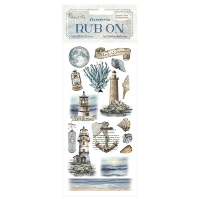 Afbeelding van Stamperia Silent Sea Rub On 4x8,5 Inch Lighthouse (DFLRB154)