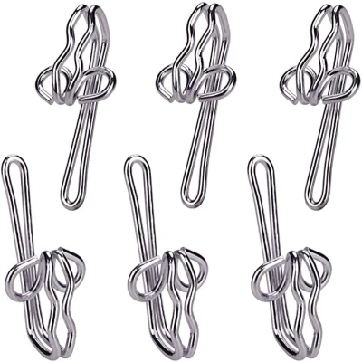 Afbeelding van H&amp;S Gordijnhaken Metalen 100 stks Gordijn Header Tape Draperie Haken