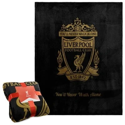 Afbeelding van Liverpool F.C. Gifts zachte fleece deken 125 x 150 cm zwart