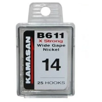 Afbeelding van Kamasan B611 X Strong Wide Gape Nickel Spade Barbed (25 pcs) Maat : 16