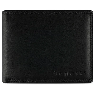 Afbeelding van bugatti Simbiosi 9CC leren herenportemonnee met muntvak zwart, S, elegant, zwart., Stijlvol