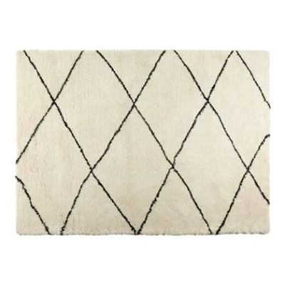 Afbeelding van berber vloerkleed hoogpolig wit/zwart scandinavisch nea Polypropyleen 160 x 230 cm (M)