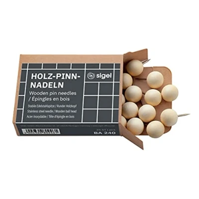 Afbeelding van Sigel pushpin hout 25 stuks SI BA240