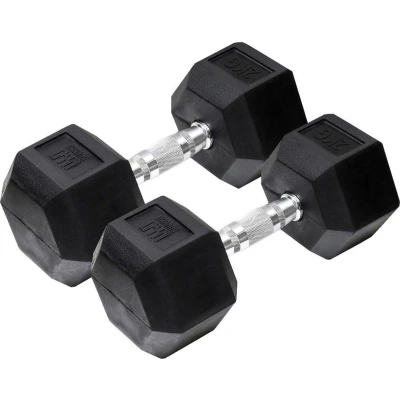 Afbeelding van Orange Gym Hex Dumbbell Black 2 kg set van Colour /