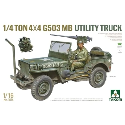 Afbeelding van 1:16 Takom 1016 1/4 Ton 4x4 G503 MB Utility Truck Plastic Modelbouwpakket