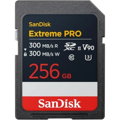 Image de SanDisk Extreme Pro Carte mémoire flash 256 Go Video Class V90 / UHS II U3 Class10 SDXC