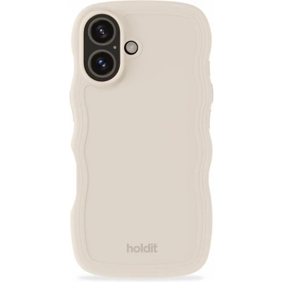 Afbeelding van Holdit Hoesje Geschikt voor iPhone 16 Plus Wavy Case Beige