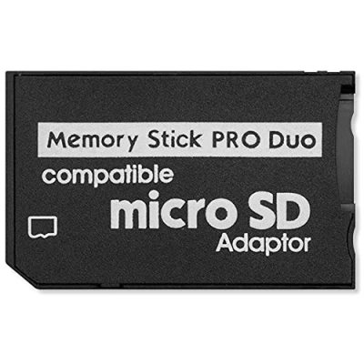 Afbeelding van OcioDual Geheugenkaartadapter Micro SD 64 GB naar Memory Stick PRO MS zwart converter drive voor PSP 1000/2000/3000