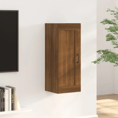 Afbeelding van Hangkast 35x34x90 cm bewerkt hout bruineikenkleurig