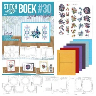 Afbeelding van Stitch and Do boek A6 30 Floral Elegance