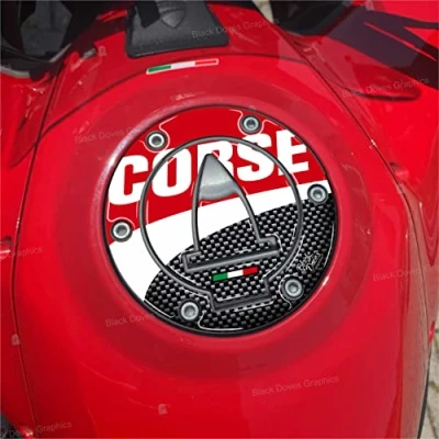 Afbeelding van 3D sticker bescherming compatibel met Ducati Multistrada tankdop 950 1200 1260 S V2