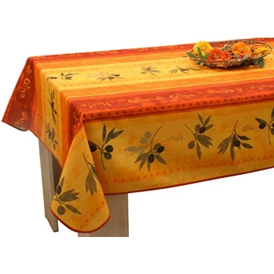 Afbeelding van Tafelkleed, vuilafstotend, olivo rood afmetingen: rechthoekig 150 x 350 cm
