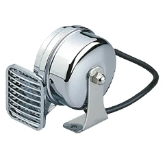 Afbeelding van Messing verchroomde elektromagnetische scheepshoorn 1 tonig l=105mm 12v (108db(a) 410hz)