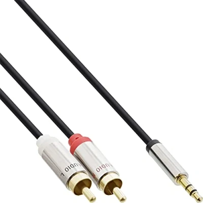 Afbeelding van InLine 3,5mm Jack Tulp stereo audio slim kabel 1 meter