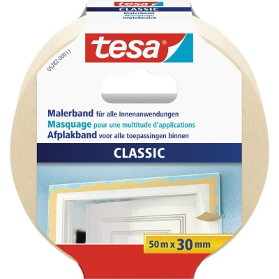 Afbeelding van Tesa Classic afplaktape 50m x 30mm beige