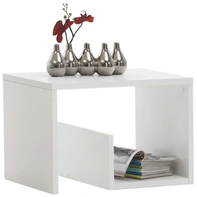 Image de FMD Table basse 2 en 1 59,1x35,8x37,8 cm Blanc