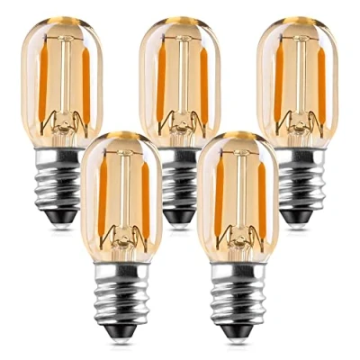 Afbeelding van Gloeilamp E14 Led Warm Wit 1W Genixgreen T22 Vintage buis Nachtlampje Koelkastlamp Vervangt 10 Watt Gloeilampen Equivalent, 2200K Niet dimbaar, 5 pack