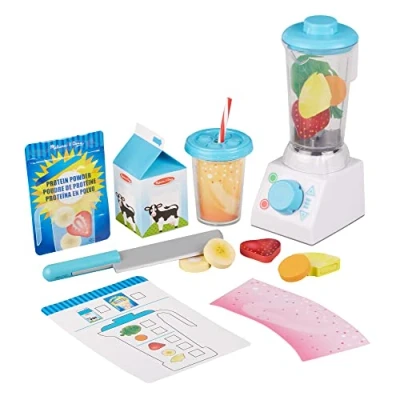 Afbeelding van Melissa &amp; Doug Blenderset voor smoothies Fantasiespel Speelgoedeten 3+ Cadeau jongens en meisjes