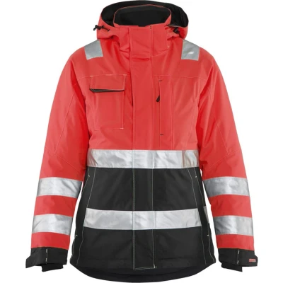 Afbeelding van Blaklader Dames Winterjas High Vis 4872 1987 Rood/Zwart