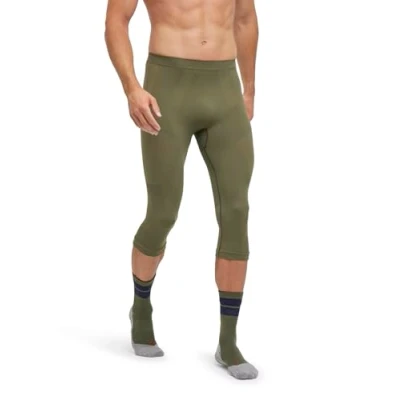 Afbeelding van FALKE Heren Basic Broek 3/4M TI Sneldrogend functioneel materiaal 1 stuk Groen (Herb 7754) Milieuvriendelijk S