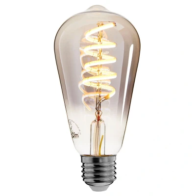 Afbeelding van Zigbee E27 led lamp, filament edison (ST64), Touchlink, Dimbaar, 2000K 4000K lichtkleur zelf instelbaar, Smokey glas, 5W