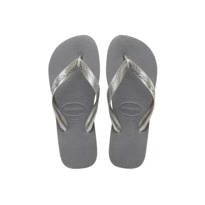Afbeelding van Havaianas Unisex Kids Slim Multi Rubber Casual Brazil Sandalen Flip Flops, Staal Grijs